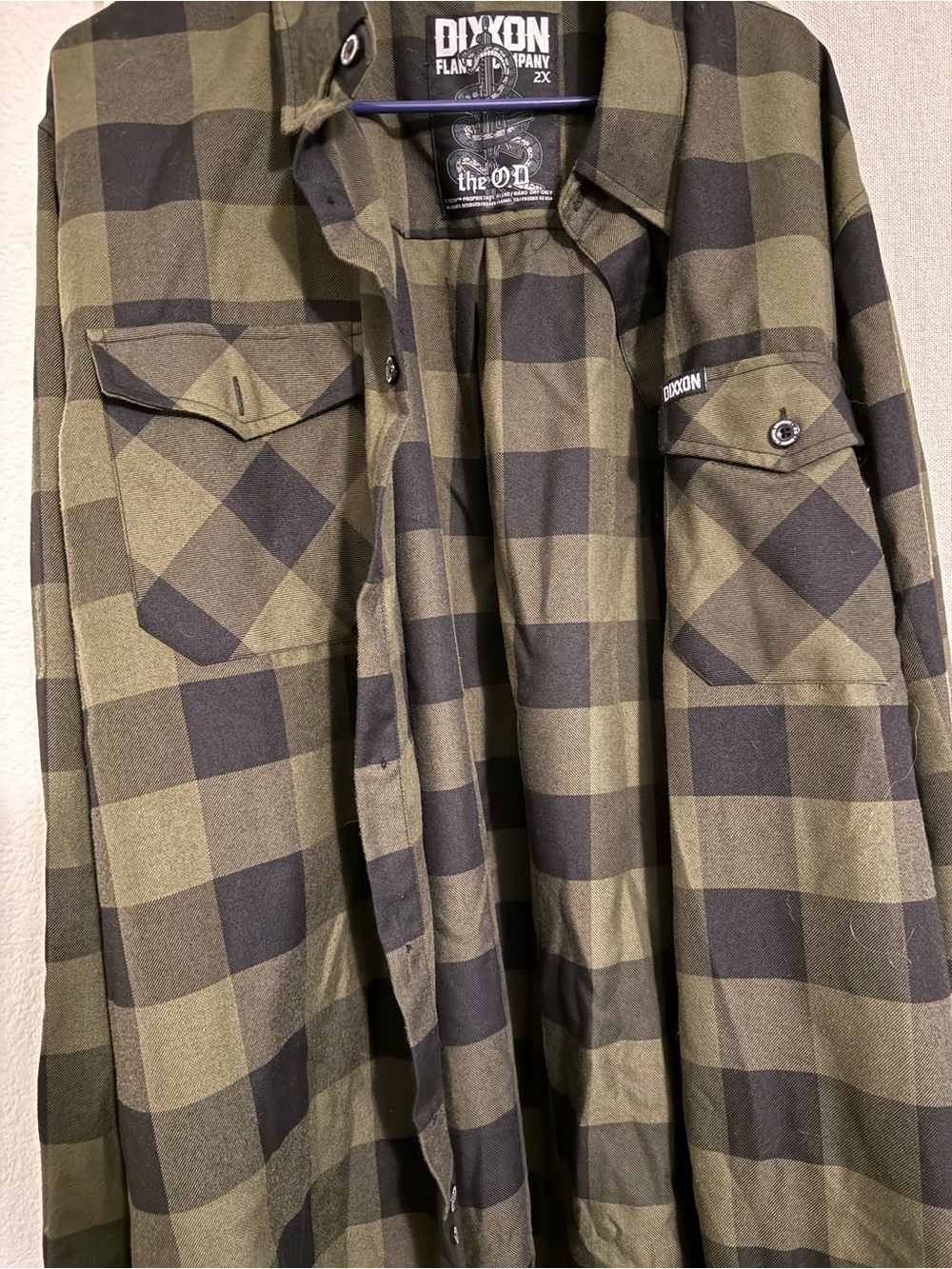 DIXXON Olive and Black Buffalo Check Button-Down Shirt